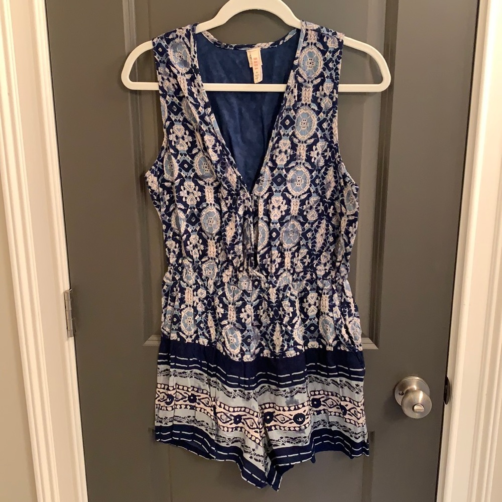 RAGA Blue Ikat Romper